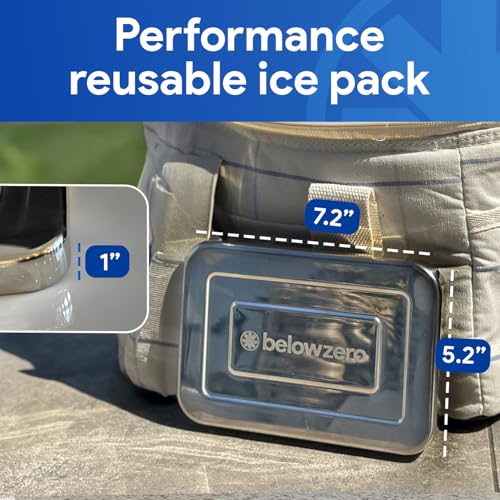 Below Zero 1-Pack Reusable Stainless Steel Ice Pack for Coolers & Lunch Boxes