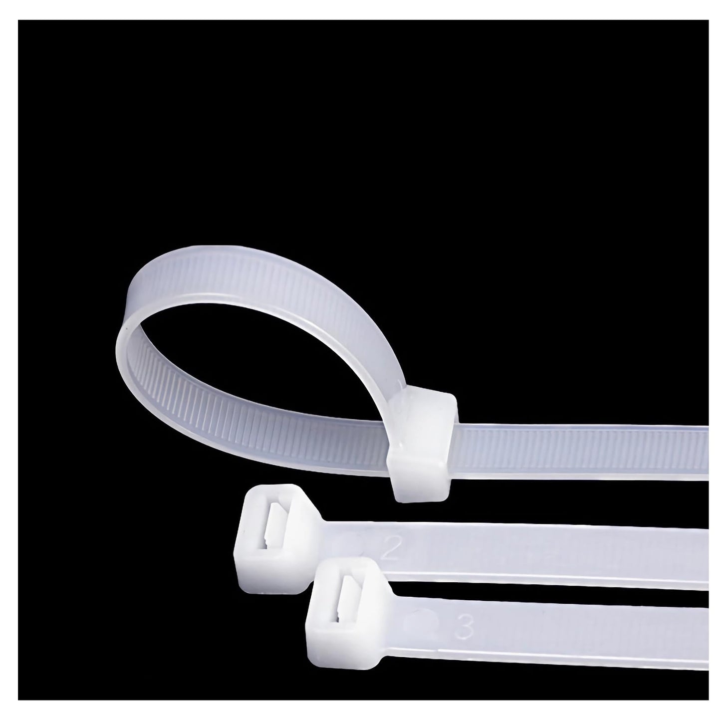 36 inch white heavy duty cable ties, UV-resistant, extra long nylon zip ties, 15 pieces, 200 lb tensile strength