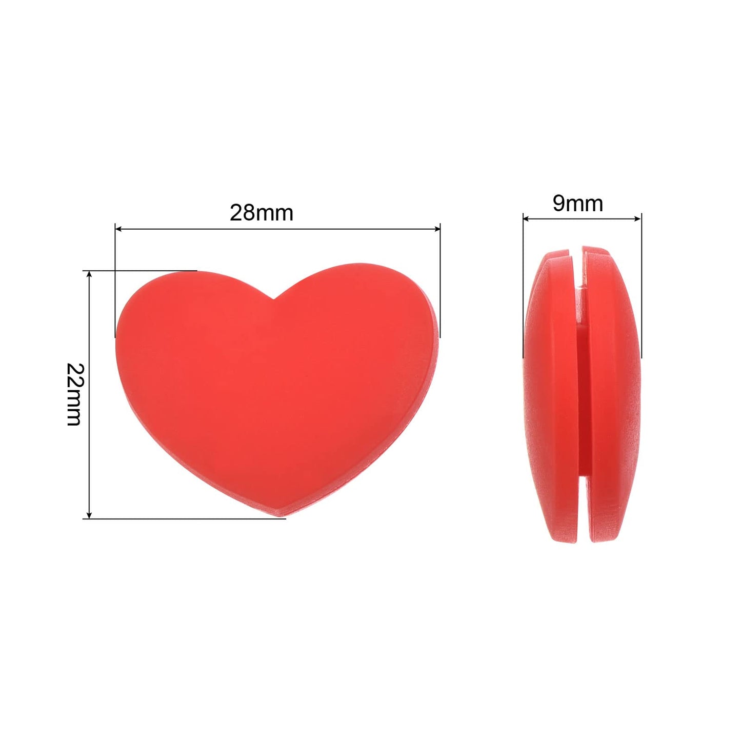 PATIKIL Tennis Vibration Dampener, 4 Pack Heart-Shaped Silicone Shock Absorber Racket String Damping for Tennis Racquet, Red, Pink