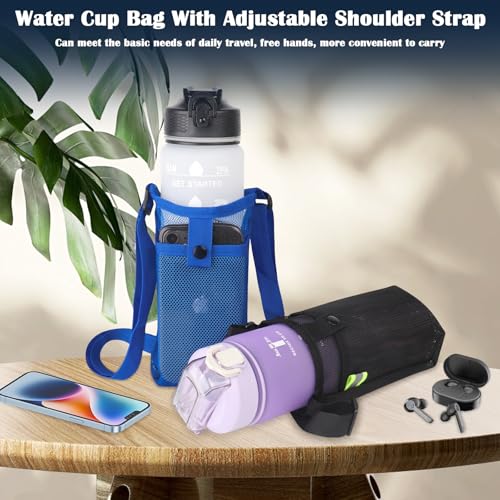 2-Pack Portable Water Bottle Holder with Adjustable Strap