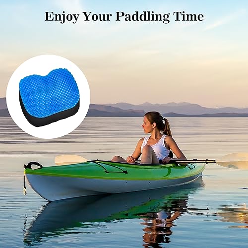 Omoojee Blue Kayak Seat Cushion Gel Anti-Slip Long Sitting Boat Canoe Pad