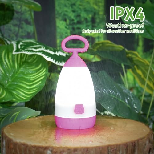 PEPTRONIC Kids Camping Lantern & Night Light (Purple) – 3-Mode 360° Eye-Safe, IPX4 Waterproof