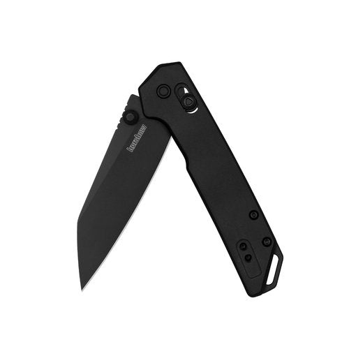 Kershaw Mini Iridium Reverse Tanto Folding Pocket Knife, 3 inch D2 Steel Blade, DuraLock, Aluminum Handle with Anodized Backspacer, Pocketclip (Black)