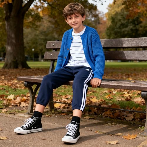 Comfoex 10 Pairs Kids Athletic Socks 7-10 Years Black Quarter Socks