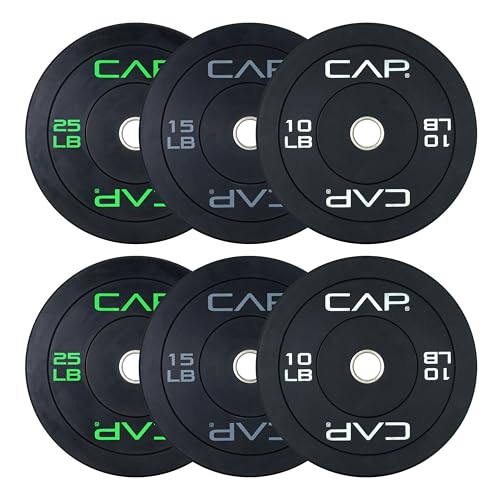 2-Inch Olympic Bumper Plate Weight Set - 100-370 lbs, Multiple Colors