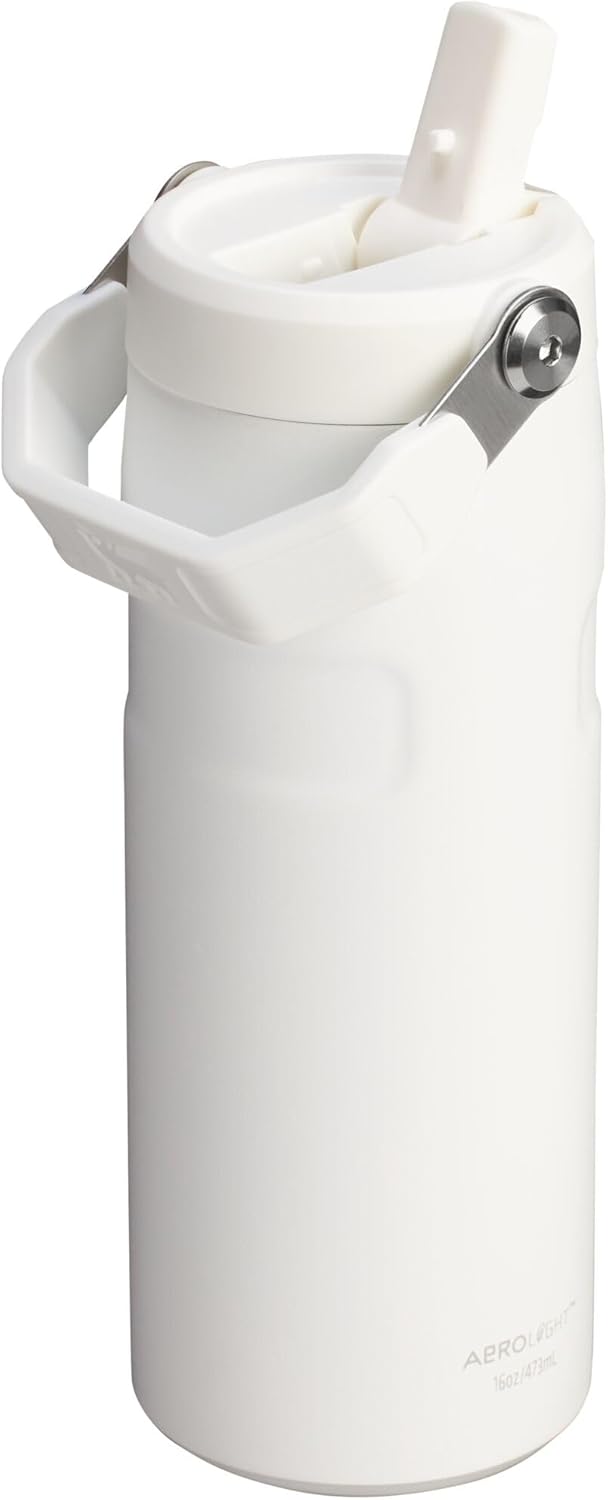 Stanley IceFlow Flip Straw 2.0 Water Bottle - 16 OZ Insulated Stainless Steel | Lightweight & Leak-Resistant | BPA-Free | Frost