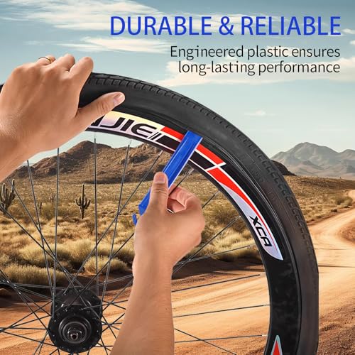 Bicycle Tire Levers - Durable Ergonomic Bike Repair Tool - 3 Pack Blue