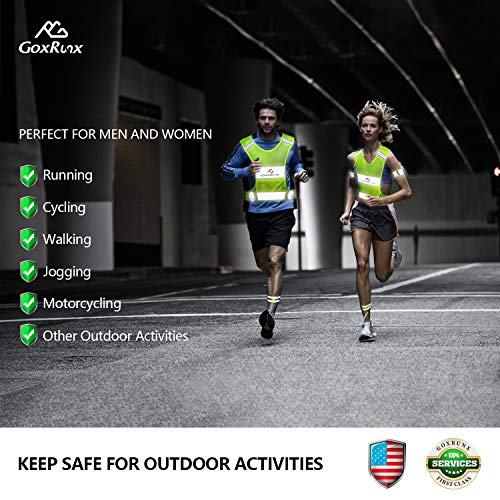 Lightweight Reflective Safety Vest with Armbands for Running
