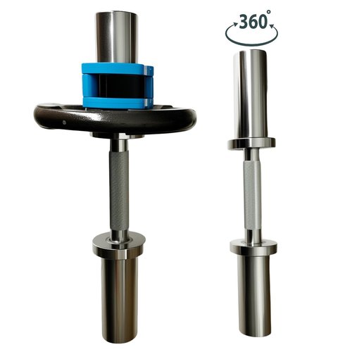 Rivotrance Olympic Dumbbell Handle, Loadable Dumbbell Bars for 2 Inch Olympic Weight Plates, Ideal for Home Gym Strength Training