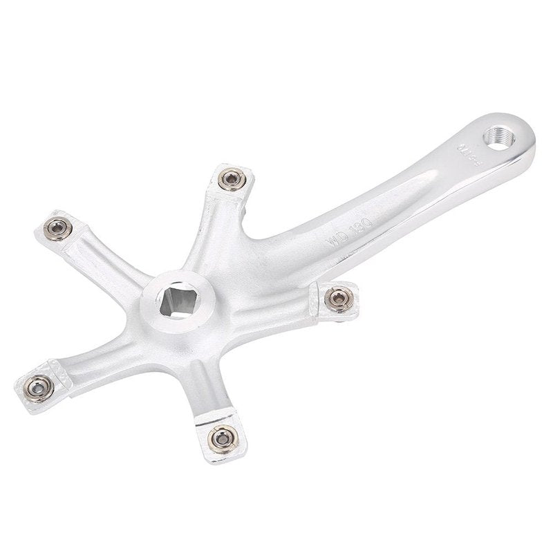 Crank Arms, 1 Pair Universal 170mm Aluminium Alloy Single Crankset Crank Arm Set Repair Parts BCD 130 mm for Mountain Road