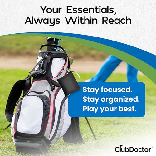 Golf Valuables Pouch - Premium Faux Leather Organizer for Balls, Tees & Accessories