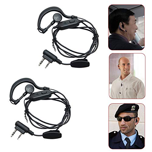 Two-Way Radio Earpiece Headset with K Connector - 2 Pack