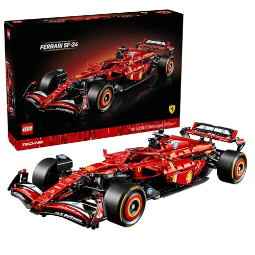 LEGO Technic Ferrari SF-24 F1 Model Car Kit - 1:8 Scale, 1362 Pieces