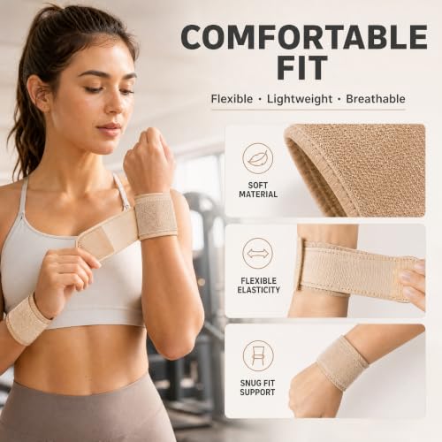 Adjustable Wrist Wraps for Sports Protection - Skin (2 Pack)