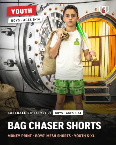 Youth Baseball Mesh Shorts Boys Green Sizes YS to YXL - Sports Apparel