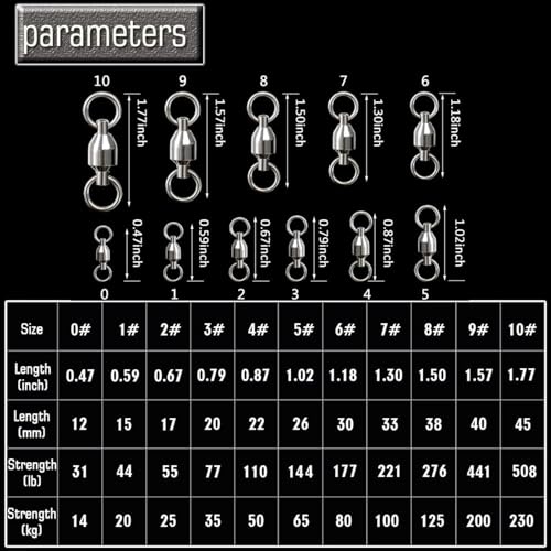 AMYSPORTS Ball Bearing Swivels Connector High Strength Stainless