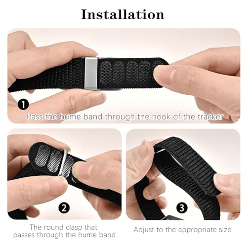 Breathable Nylon Loop Wristband - 6 Pack for Hume 1.0 - Black/Army Green/Iron Gray