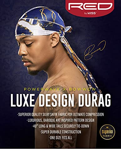 Red Kiss Red Bow Wow Power Wave Luxe Durag Navy Blue