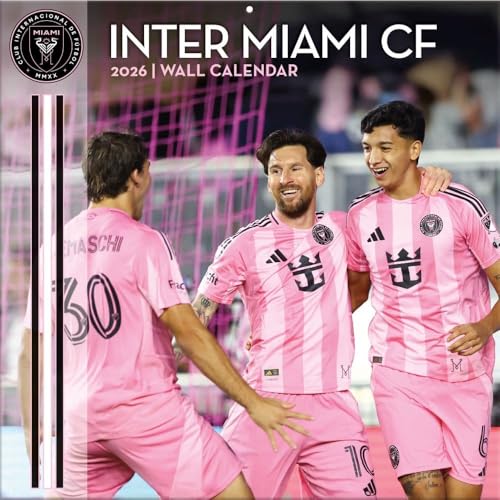 Inter Miami CF 2026 Team Wall Calendar - 12x12 with Bonus Pages