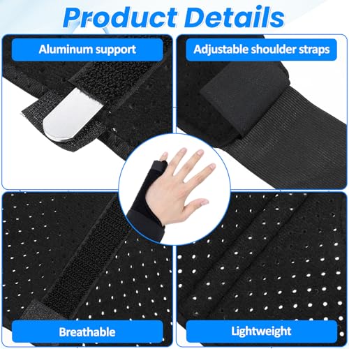 Pinky Finger Splint with Adjustable Wrist Strap - Black