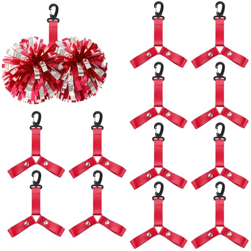 Pom Pom Holder for Backpack - Cheerleading Accessory Red