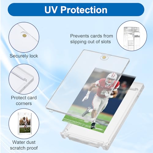 18 Pcs Magnetic Card Holders for Trading Cards - UV & Scratch Protection