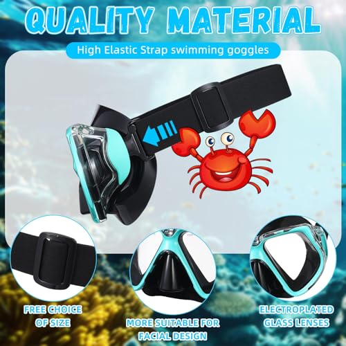 Adult Swim Goggles with Nose Cover - Lake Green