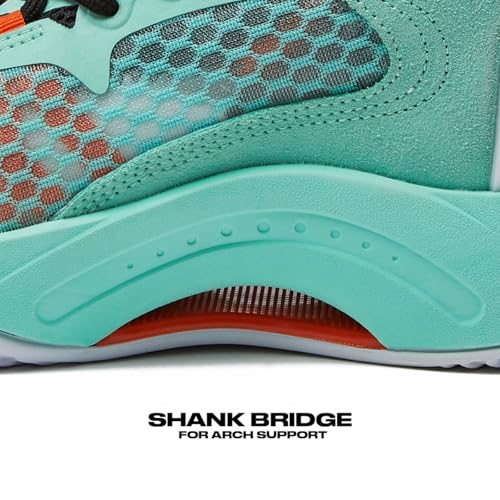 AND1 Scope Basketball Shoes for Boys and Girls, 6 Big Kid, Teal/Black