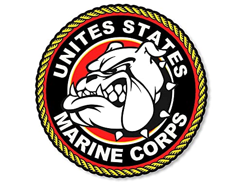 Marine Corps Devil Dog Sticker - 3 inch Vinyl Decal