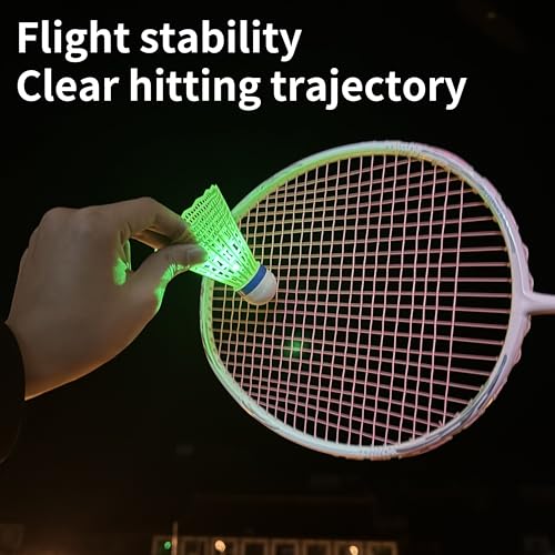 Glow in the Dark Badminton Birdies - 6 Pack LED Shuttlecocks