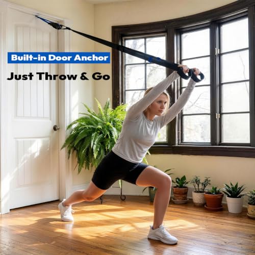 Suspension Fitness Trainer System - 700 lb Capacity, Blue