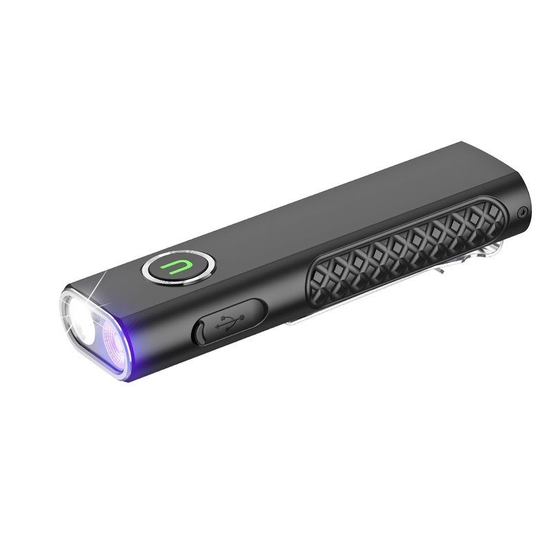 ULTRAFIRE Flat EDC Flashlight with White Light and UV, 1200 Lumens Rechargeable Two Light Flashlight, Magnetic Compact Pocket EDC Light for Outdoors, Work, Emergency S3