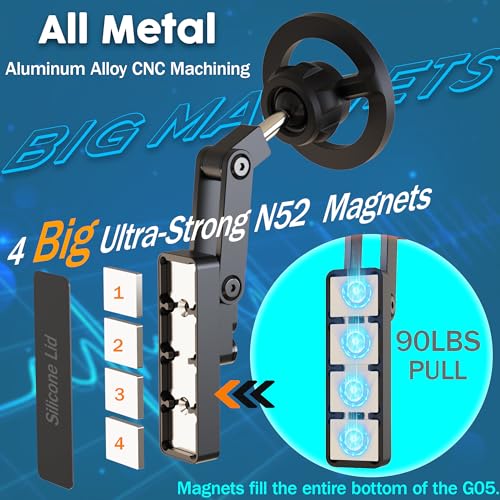 VMEI Magnetic Phone Mount for Golf Cart & Gym - 360° Rotation, Strong Magnet, Universal Fit