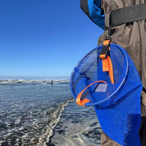 LUPUSH Heavy-Duty Clam Bag with Carabiner - Coastal Clamming & Surf Fishing Accessory, Variation 1