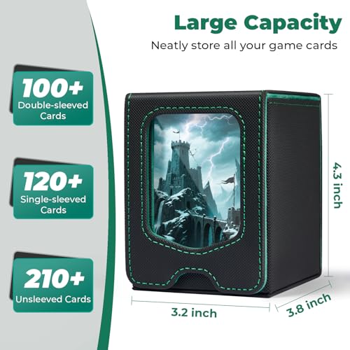 Magnetic Trading Card Storage Box - Fits 100 Double-Sleeved Cards