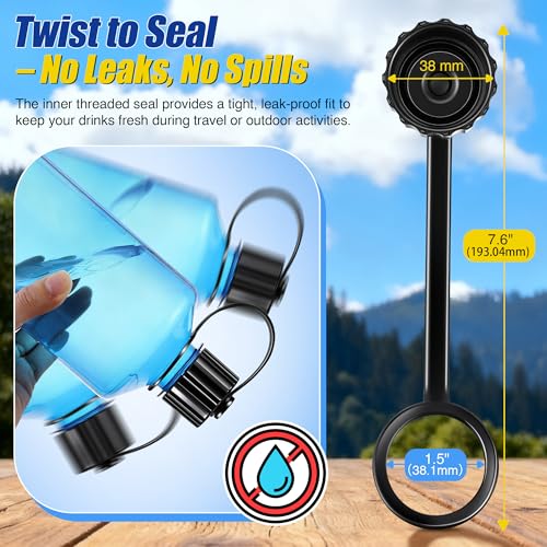 Narrow Mouth Water Bottle Replacement Lid - Black