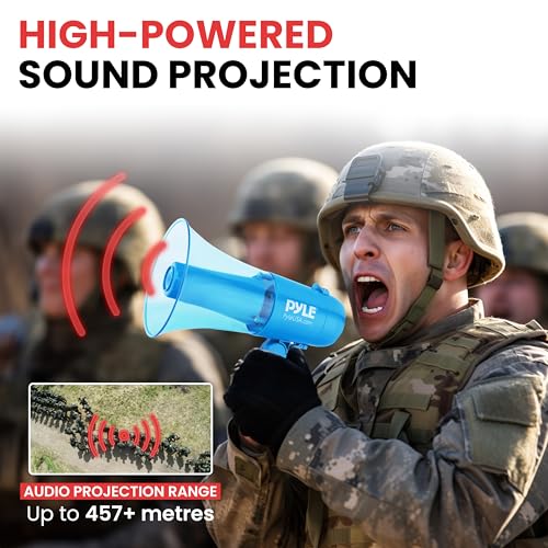40W Rechargeable Megaphone with Siren & LED Lights - One Size