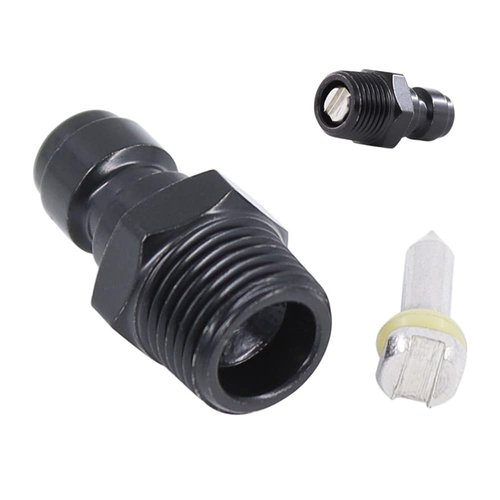 HMKUGO 8mm Quick-Disconnect Plug Adapter, Stainless Steel 1/8" NPT Male Thread PCP Paintball Charging Fittings with Sealing O-Ring