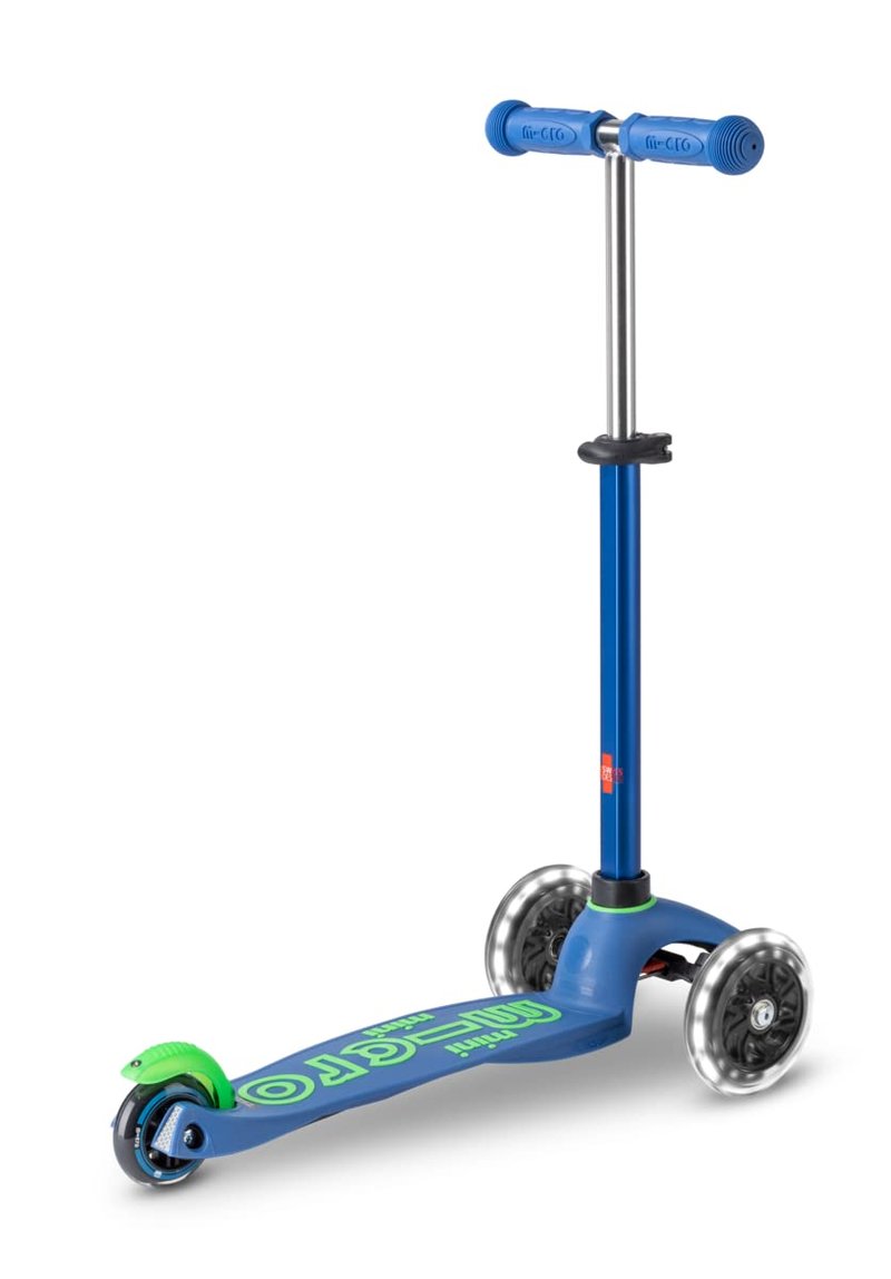 Micro Kickboard | Mini LED Kids Scooter for Ages 2-5 | Children up to 110 lbs | 3 Wheel Lean-to-Steer Design | Adjustable T Bar | Smooth Ride, Motion Activated PU LED Wheels | Swiss Design