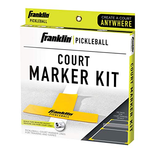 Pickleball Court Marker Kit - Official Size Lines with Tape Measure - Small