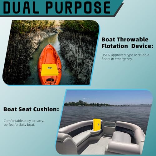 Type IV Throwable Flotation Device - Coast Guard Approved, Yellow - 1 Pack