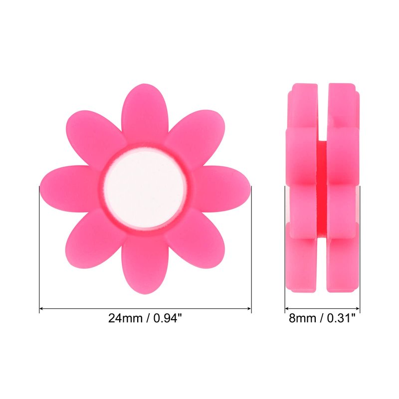 PATIKIL Tennis Racket Vibration Dampener, 2 Pack Soft Silicone Racquet Shock Absorber String Damping, Pink, White