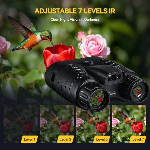 Night Vision Goggles with AI Smart Rangefinder,4K Video Full Dark HD