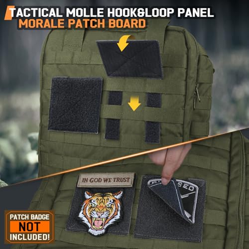 Molle Patch Panel Hook & Loop Accessories - 2 Pack Black