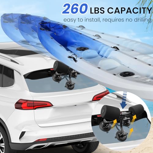 Kayak Load Roller with 3 Suction Cups - Stealth Black