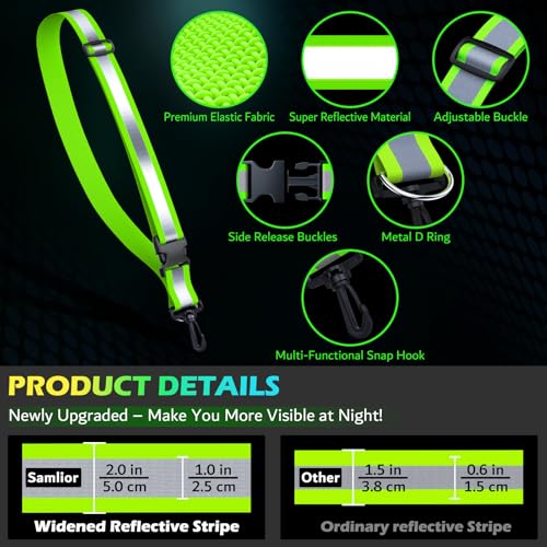 High Visibility Reflective Sash Belt & 2-Pack Armband Set - Green