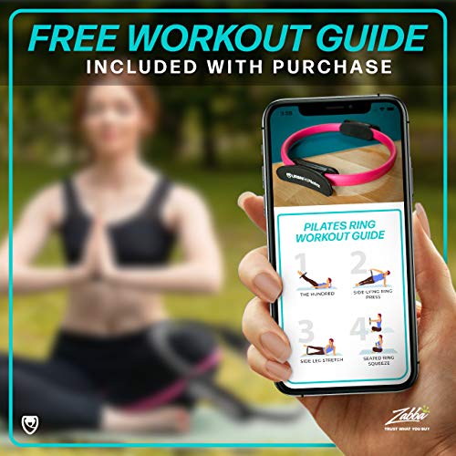 12" Pilates Ring with Dual Grip & Foam Pads for Toning