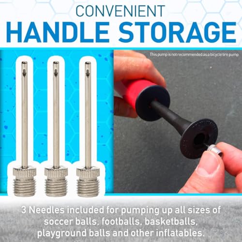 Sports Ball Pump Kit with Needles and Carry Bag