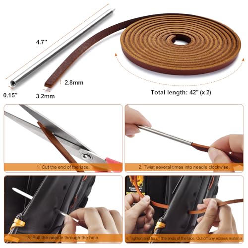 Baseball Glove Mallet Break-In Tool with Leather Laces and Relace Needle