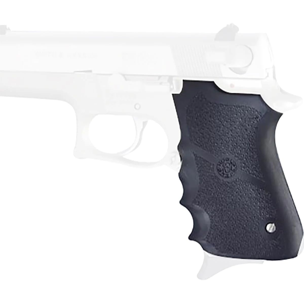 Hogue OverMolded Rubber Grip with Finger Grooves for S&W 6906 Series, Black - 69000